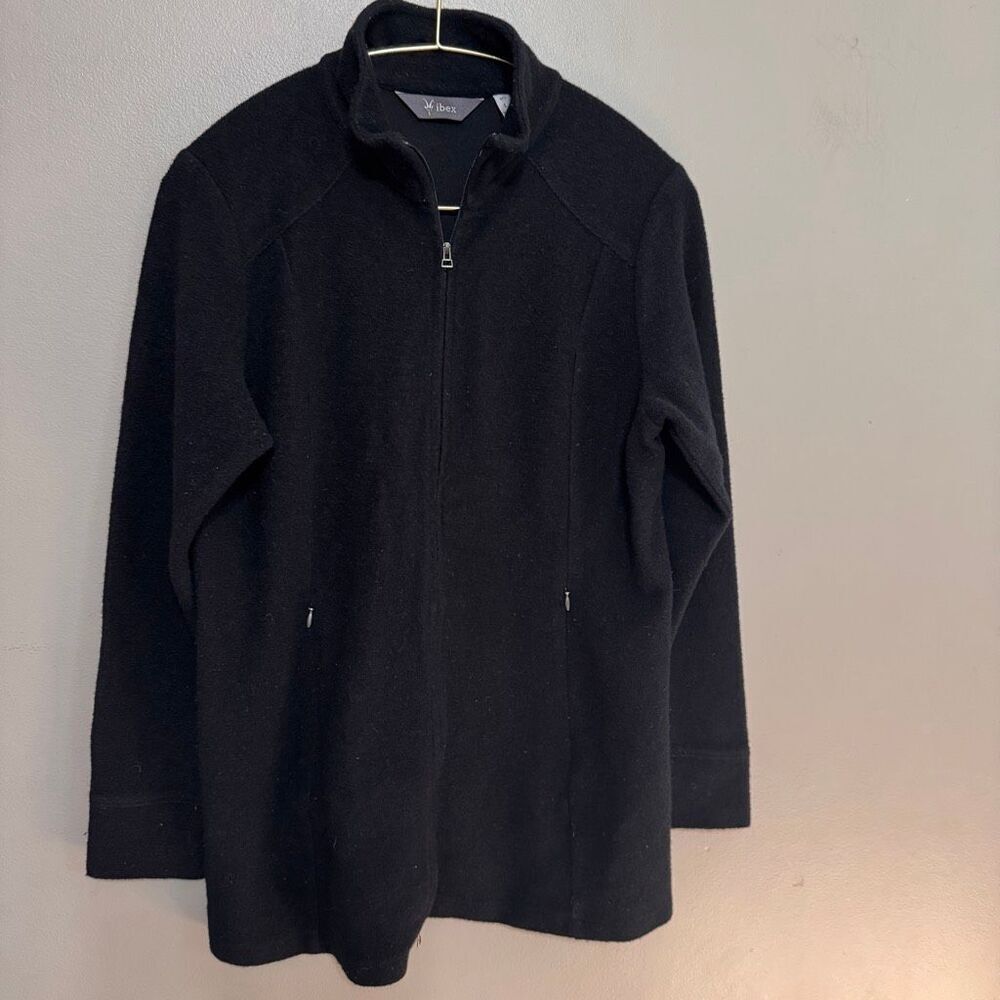 Ibex Backbay Merino Wool Jacket women’s size large in black - Picture 2 of 7